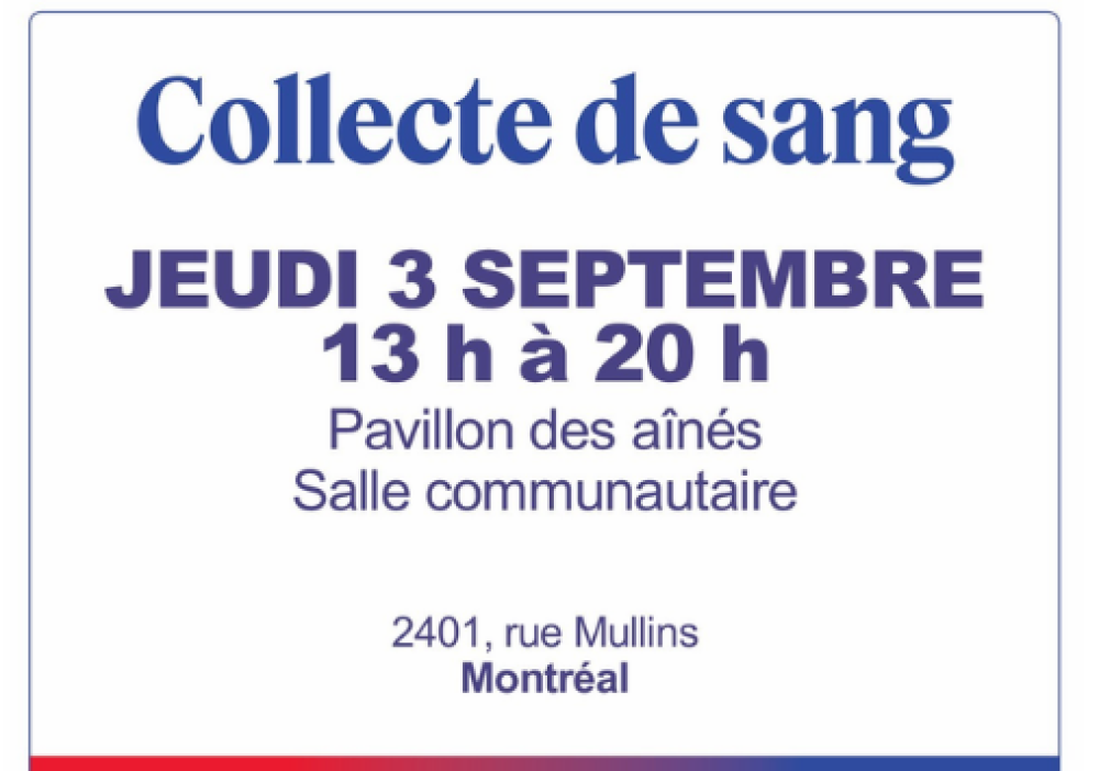 Collecte de sang au Pavillon des aînés