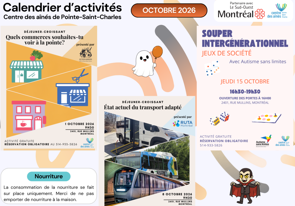 Calendrier octobre 2026